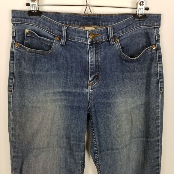 Duluth Trading Women Daily Denim Bootcut Jeans Size 10 x 33 Light Blue Mid Rise - Picture 2 of 5